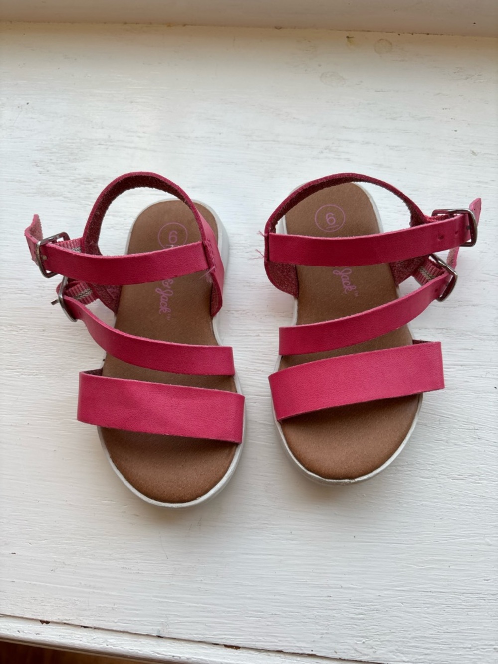 Cat & Jack toddler Girl size 6 pink sandals summer shoe